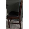 Image 6 : Dark Wood Round Counter-Height Pub Table with 4 Leatherette Chairs