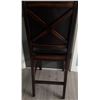 Image 7 : Dark Wood Round Counter-Height Pub Table with 4 Leatherette Chairs