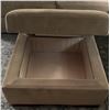 Image 11 : Sectional Sofa with Microfiber Upholstery and Storage Ottoman