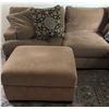 Image 12 : Sectional Sofa with Microfiber Upholstery and Storage Ottoman