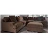 Image 1 : Sectional Sofa with Microfiber Upholstery and Storage Ottoman