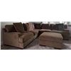Image 2 : Sectional Sofa with Microfiber Upholstery and Storage Ottoman
