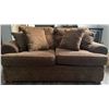 Image 2 : Two-Seat Soft Fabric Couch With Cushions