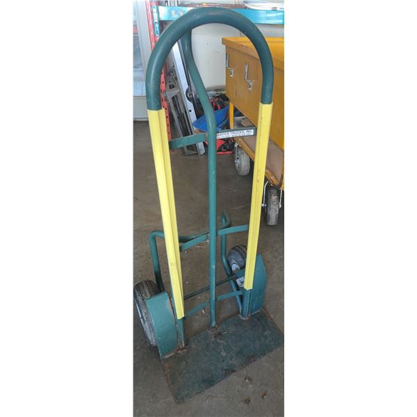 Metal Hand Truck with Pneumatic Wheels and Safety Handle