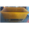 Image 1 : Large Yellow Commercial Plastic Utility Cart on Casters