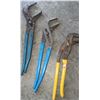 Image 3 : Hand Tools Including Claw Hammers, Pliers, Pipe Wrench and Bolt Cutters