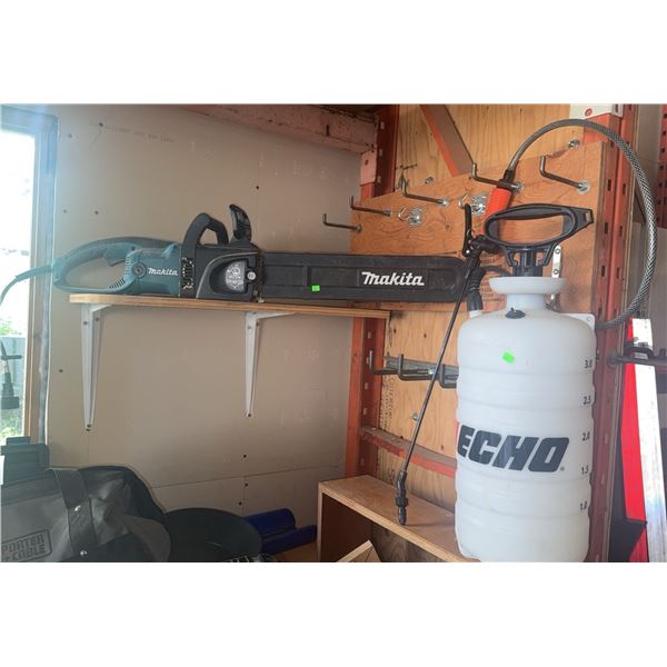 Makita Electric Chainsaw and ECHO Pump Sprayer