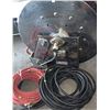Image 1 : Industrial Metal Hose Reel With Red and Black Hoses
