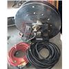 Image 2 : Industrial Metal Hose Reel With Red and Black Hoses