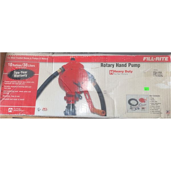 Fill-Rite FR1120 Rotary Hand Pump with Hose Kit