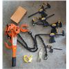 Image 1 : Hand Tools Including Lever Hoist, Quick-Grip Bar Clamps and Utility Knife Set