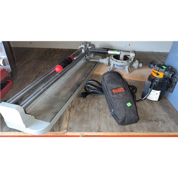 Tools Including Ceramic Tile Cutter, Guzzler Hand Pump, and more
