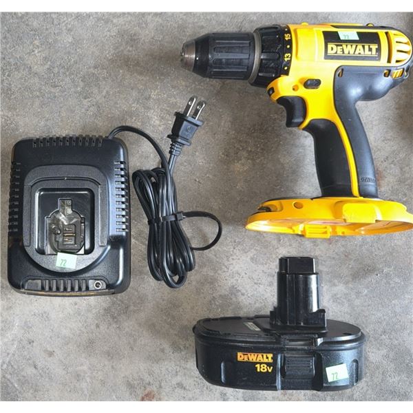 DeWALT DCD720 18V Cordless Drill with Charger and Battery