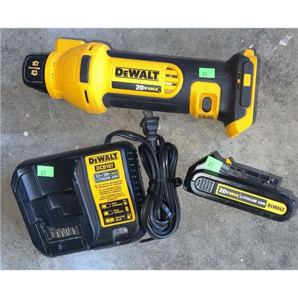 DeWalt DCS551 20V Max Cordless Cut-Out Tool With DCB107 Charger and 20V Battery