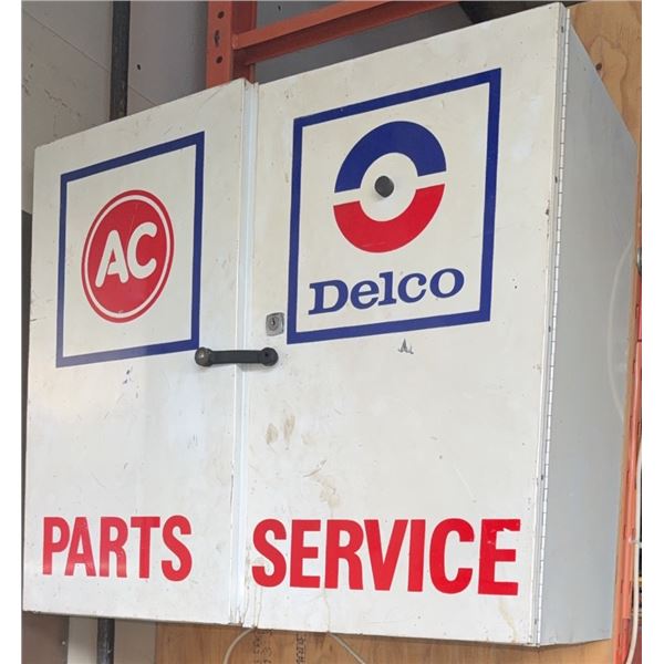AC Delco Parts Service Metal Storage Cabinet