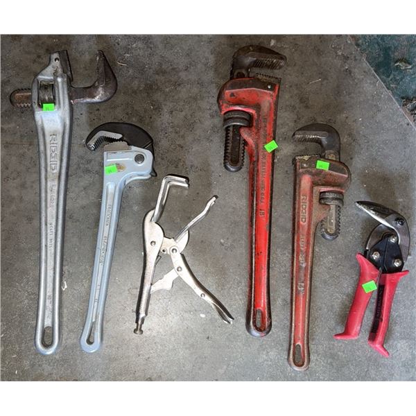 Pipe Wrenches, Locking Pliers, and Aviation Snips