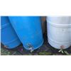 Image 2 : Six Outdoor Plastic and Metal Barrels with Valves and Lids