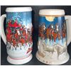 Image 7 : 10 Collectable Budweiser Holiday Steins and Beer Mugs
