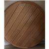 Image 8 : Wood Utility Cart with Drawer and Shelves Plus Large Round Wood Tabletop