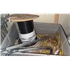 Image 5 : Construction Equipment Including LED Work Lights, Workbench, Ladders, and Electrical Supplies
