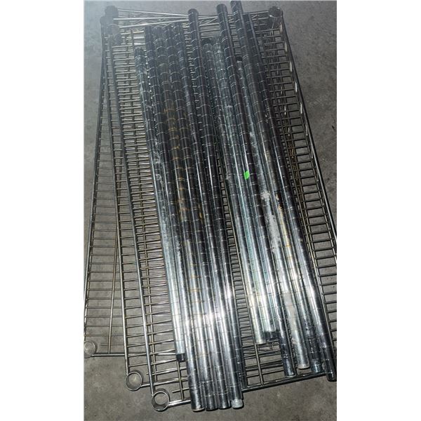 Wire Shelving Racks with Adjustable Chrome Poles
