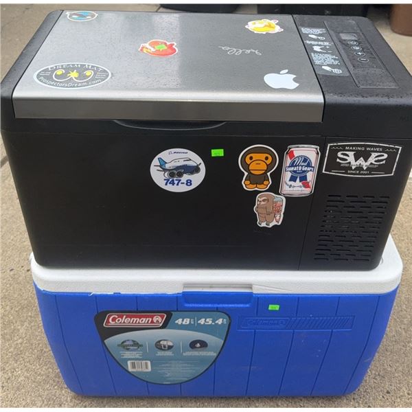 Portable Electric Cooler with Digital Controls and Coleman 48-Quart Cooler