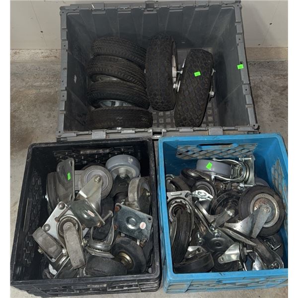 Rubber Tires and Swivel Caster Wheels