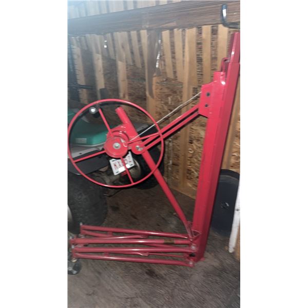 Drywall Panel Lift Hoist, Red Steel Construction
