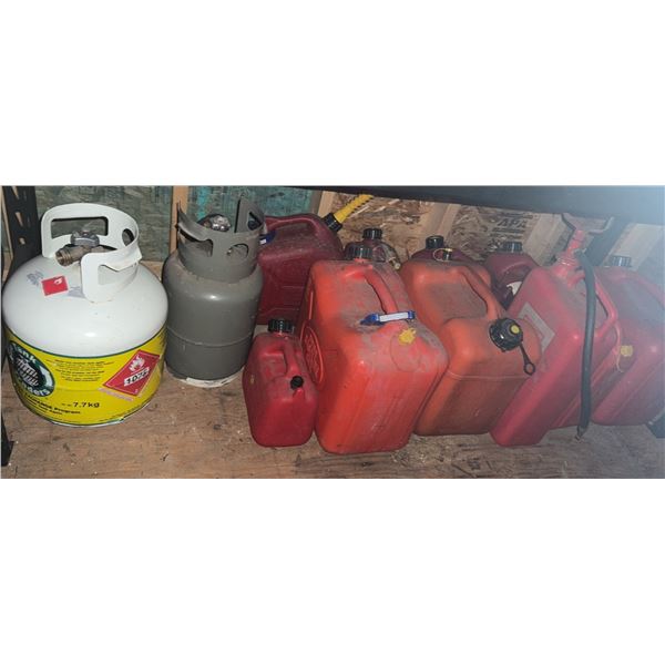 Gas Cans, Propane Tanks, Heavy Duty Extension Cables and Wooden Table Tops