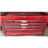 Image 1 : Red Metal Tool Chest with Assorted Hand Tools and Accessories