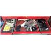 Image 2 : Red Metal Tool Chest with Assorted Hand Tools and Accessories