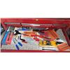 Image 3 : Red Metal Tool Chest with Assorted Hand Tools and Accessories