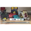 Image 1 : Stanley Tape Measures, ROK Digital Angle Level, Drill Bits, and Tool Bag