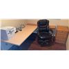 Image 2 : Office Furniture Set with Chair, Large Desk, Filing Cabinet, and Accessories