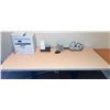 Image 6 : Office Furniture Set with Chair, Large Desk, Filing Cabinet, and Accessories