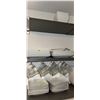 Image 2 : Madison Square Park Porcelain Dinnerware Set with Glass Mugs and Knife Block