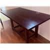 Image 11 : Counter-Height Wood Dining Table with Four Faux Leather Chairs
