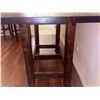 Image 12 : Counter-Height Wood Dining Table with Four Faux Leather Chairs