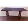 Image 6 : Counter-Height Wood Dining Table with Four Faux Leather Chairs