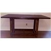 Image 7 : Counter-Height Wood Dining Table with Four Faux Leather Chairs