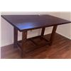 Image 8 : Counter-Height Wood Dining Table with Four Faux Leather Chairs