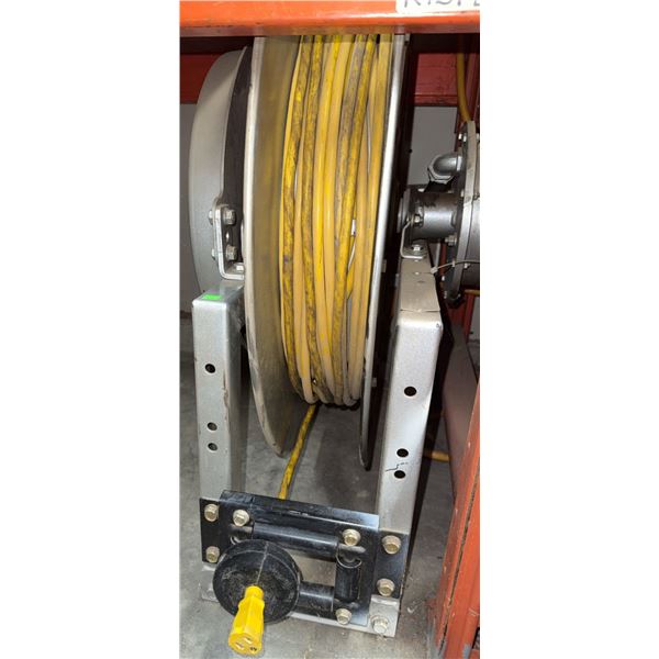 Velcon 50 ft Retractable Electric Cord Reel with Yellow Extension Cord