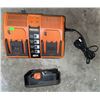 Image 2 : RIDGID 18V R01601WM Cordless Leaf Blower with Battery and Dual Charger