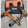 Image 1 : RIDGID 18V Cordless Drill Set with Two Drills, Two Batteries, Charger, and Bag