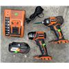 Image 1 : RIDGID 18V Cordless Impact Driver, Flashlight, Charger, and Battery Set