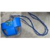 Image 4 : Blue Plastic Toddler Swing Seat with Chain Suspension