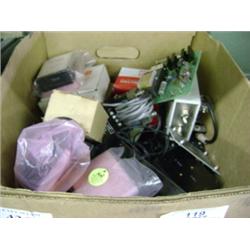 BOX OF MISC TEST PARTS