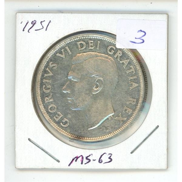 1951 Silver Dollar - MS63