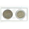 Image 1 : 1951 Canada Silver Dollar and 50 Cent Silver Coin