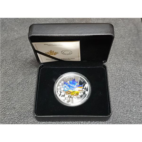 2022 Canada $50 Canadian Collage 3oz .999 Fine Silver Coin w/ Box & COA